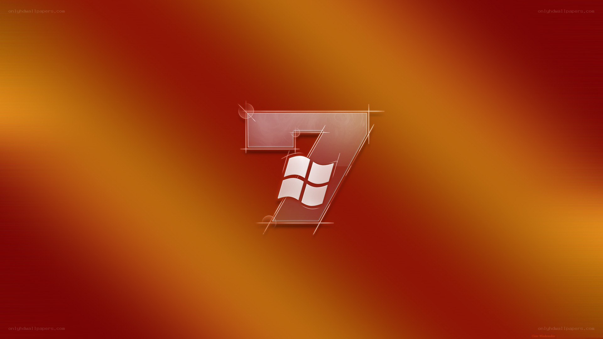 Windows 7 logo on gradient background