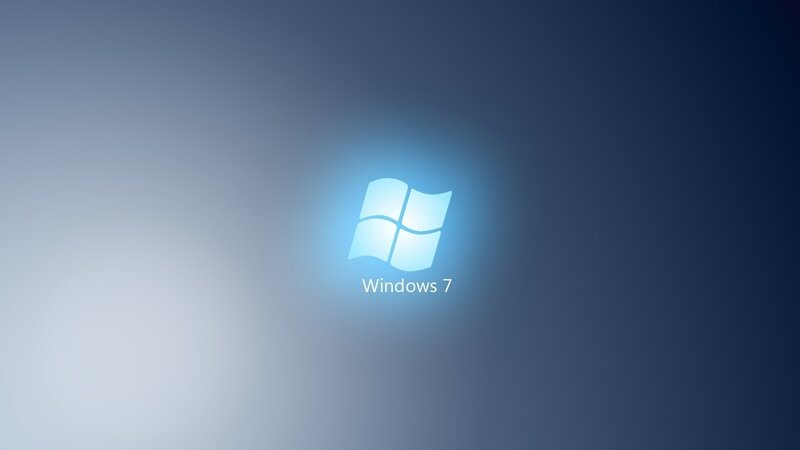 Windows 7 logo on gradient
