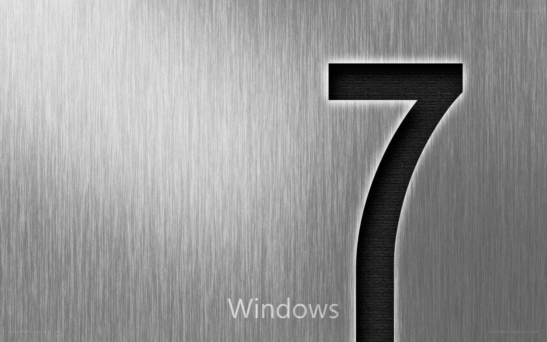 Windows 7 logo on metal