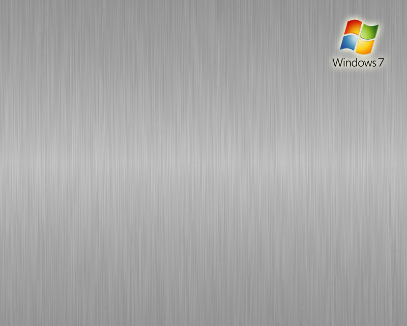 Windows 7 Logo on Metal — Gray