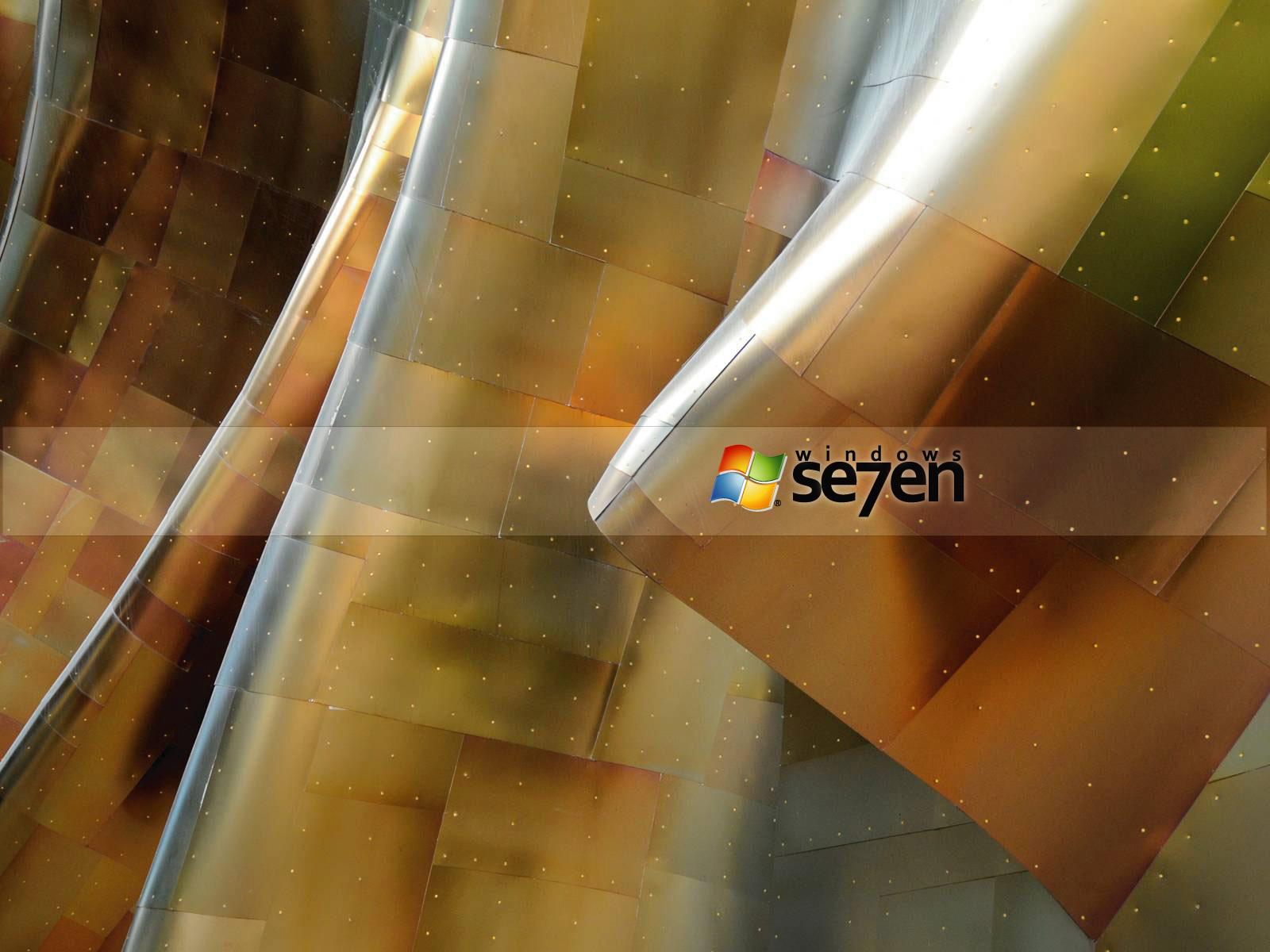 Windows 7 logo on metallic surface
