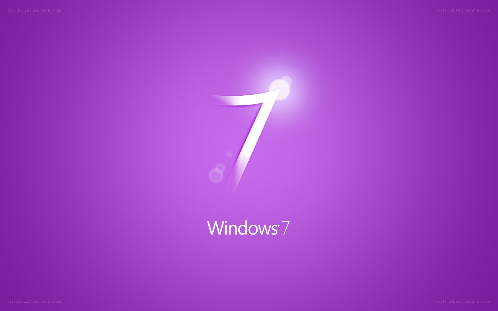 Windows 7 logo on purple