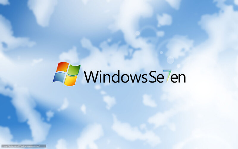 Windows 7 logo on sky background