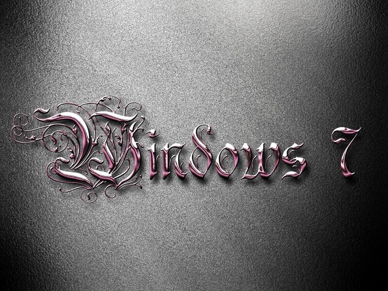 Windows 7 logo on textured background