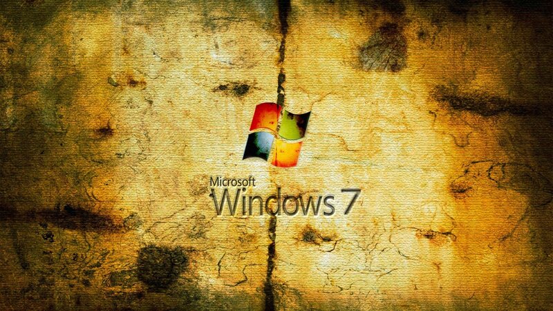 Windows 7 logo on textured background