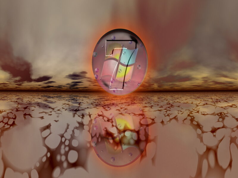 Windows 7 Logo — Orange, Dramatic