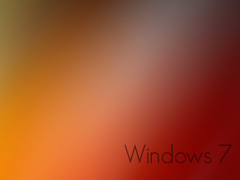 Windows 7 Logo — Orange, Minimalist, Abstract