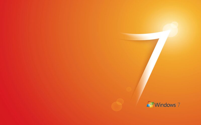 Windows 7 Logo — Orange, Vibrant