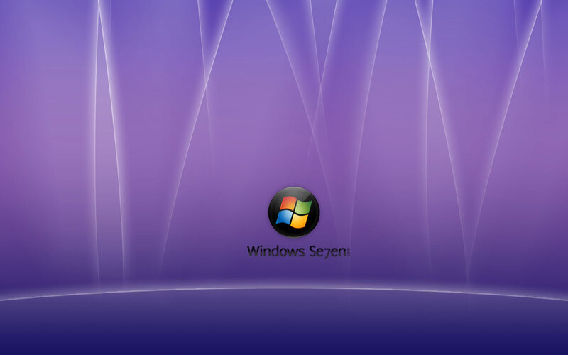 Windows 7 Logo — Purple, Minimalist, Digital Art, Text, White