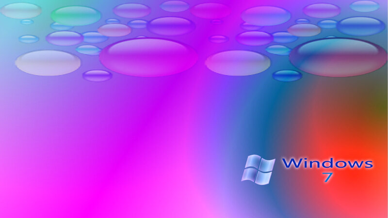 Windows 7 Logo — Purple, Vibrant, Digital Art