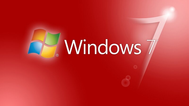 Windows 7 Logo — Red, Clean