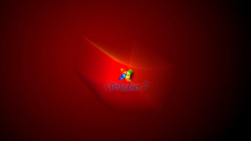 Windows 7 Logo — Red, Dramatic, Digital Art, Text, Black, Windows 7