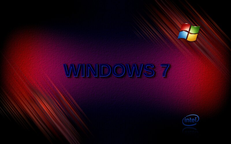 Windows 7 Logo — Red, Dramatic