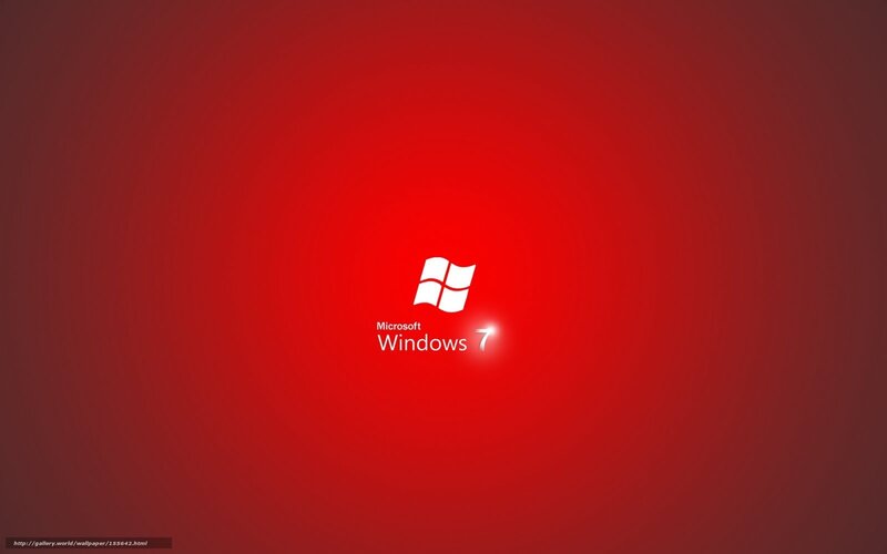 Windows 7 Logo — Red, Minimalist