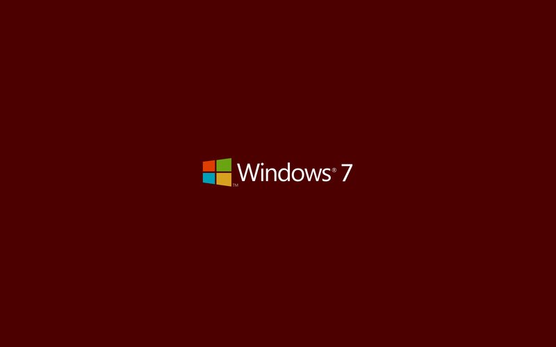 Windows 7 Logo — Red, Minimalist, Vector Art