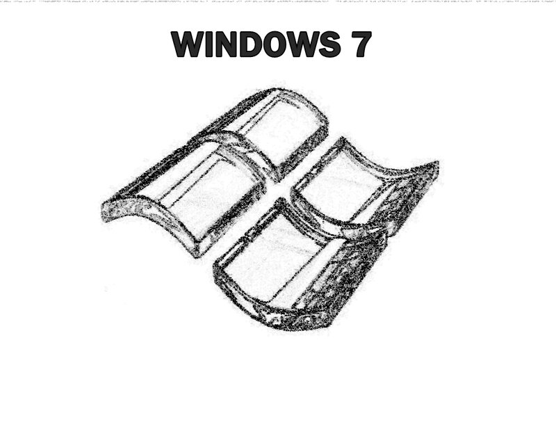 Windows 7 logo sketch