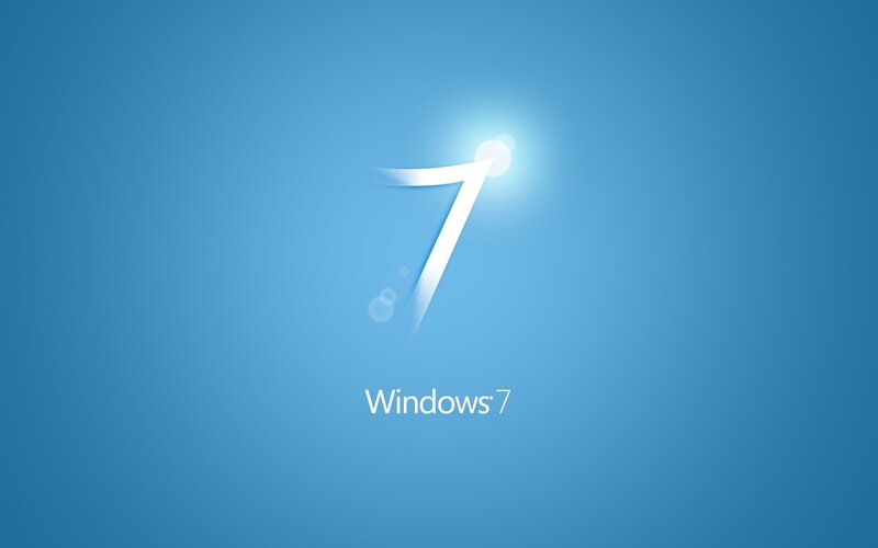 Windows 7 Logo — Text, White
