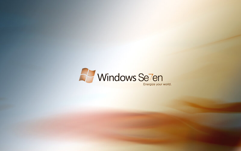 Windows 7 Logo — White, Serene, Digital Art, Tagline
