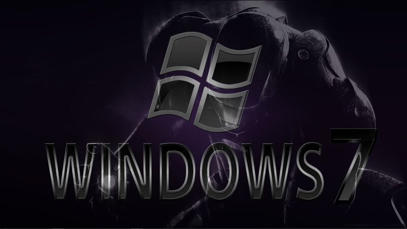 Windows 7 logo with armored figure