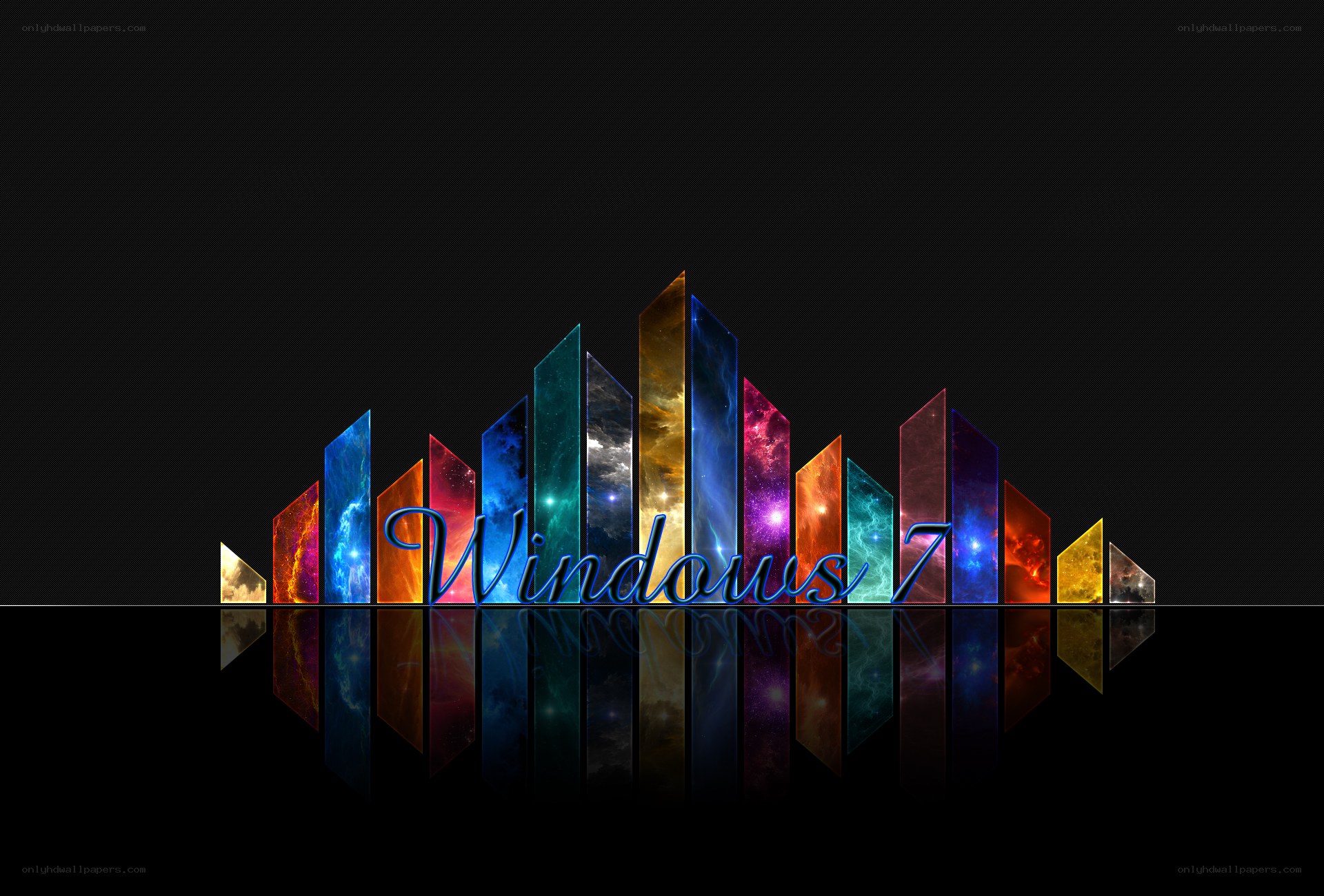 Windows 7 logo with colorful bars