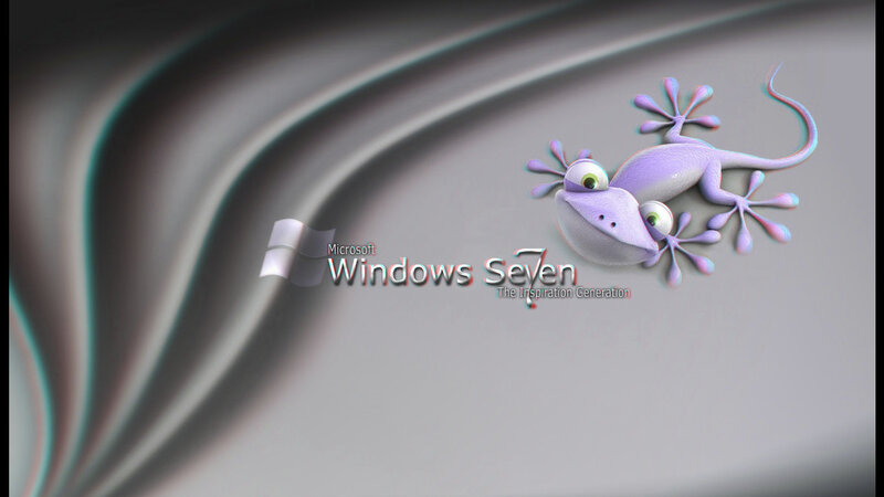 Windows 7 logo with gecko
