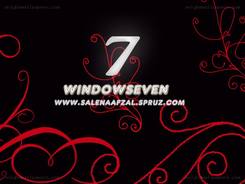 Windows 7 logo with red swirls