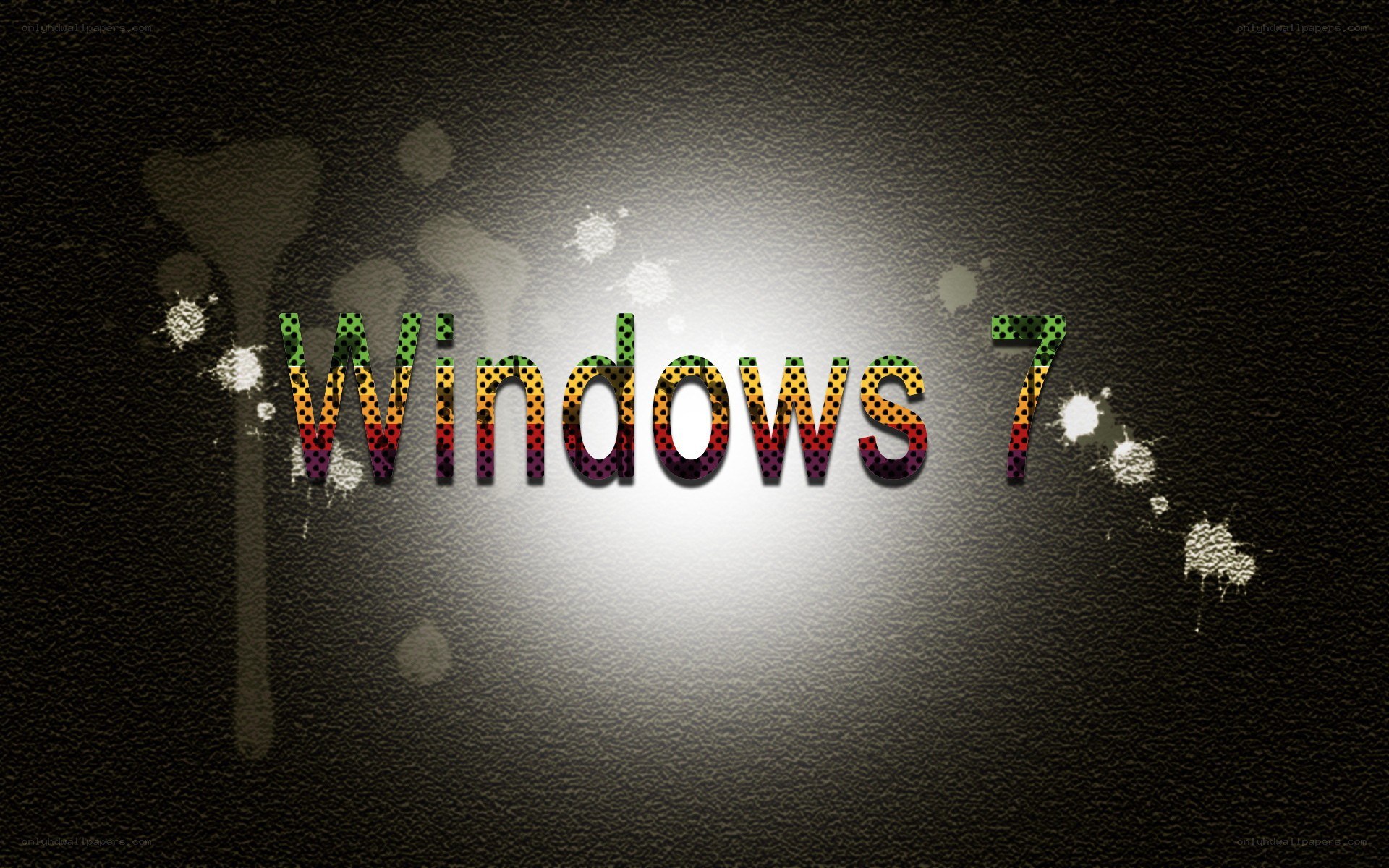 Windows 7 logo with splatter effect