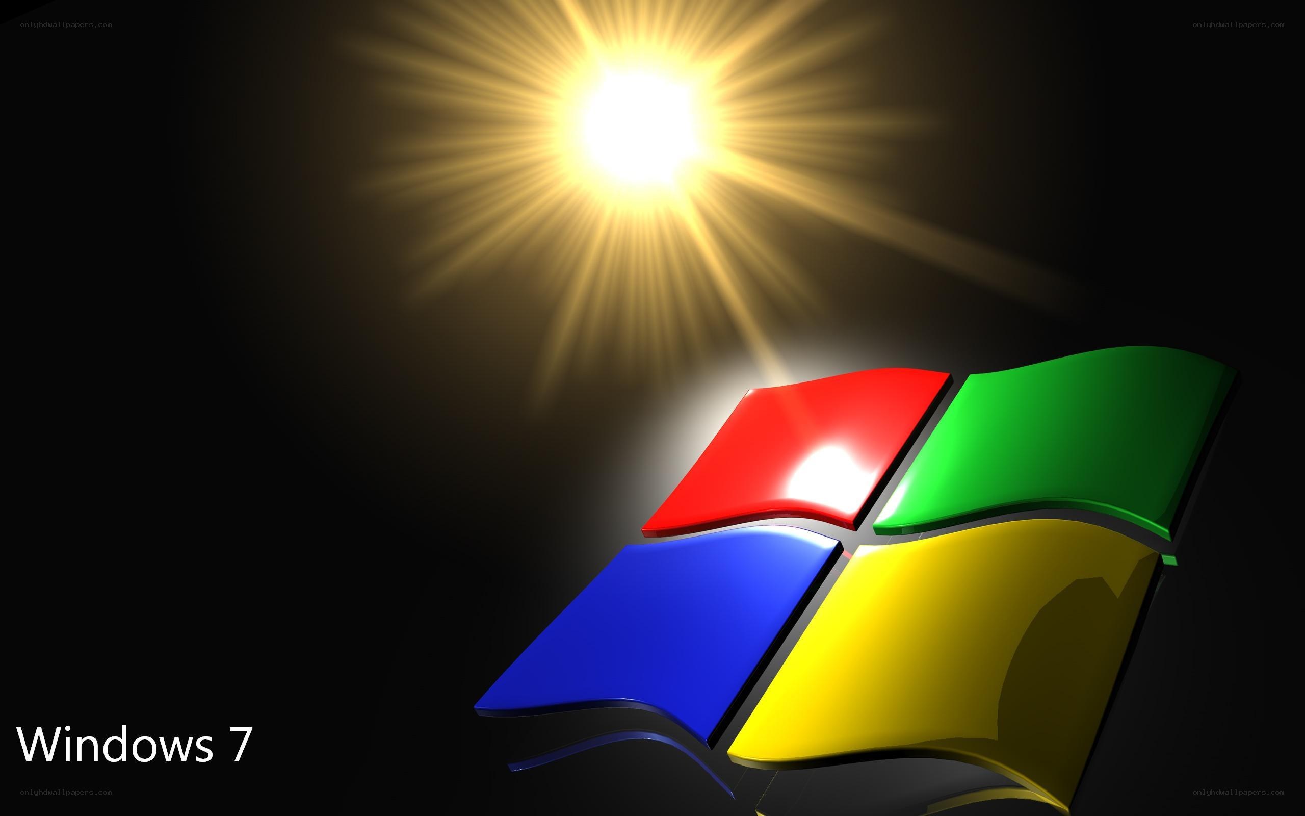 Windows 7 logo with sunburst
