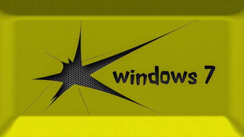 Windows 7 Logo — Yellow, Dramatic
