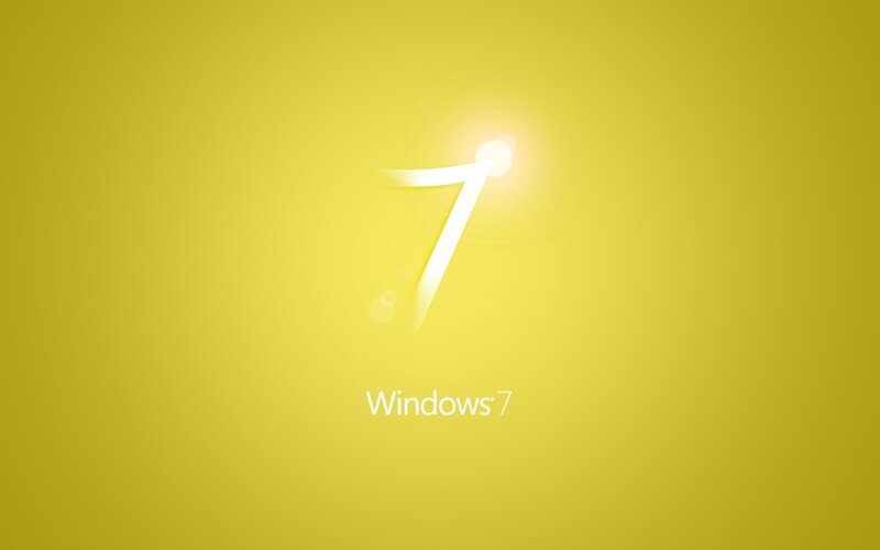 Windows 7 Logo — Yellow, Minimalist