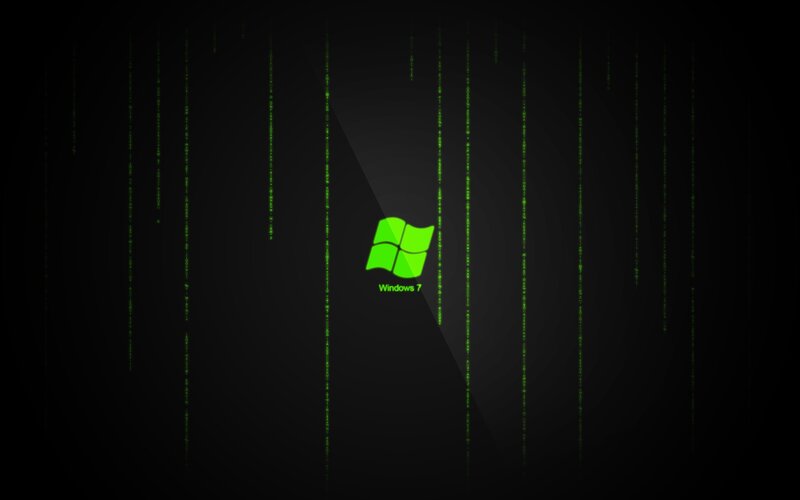 Windows 7 Matrix wallpaper