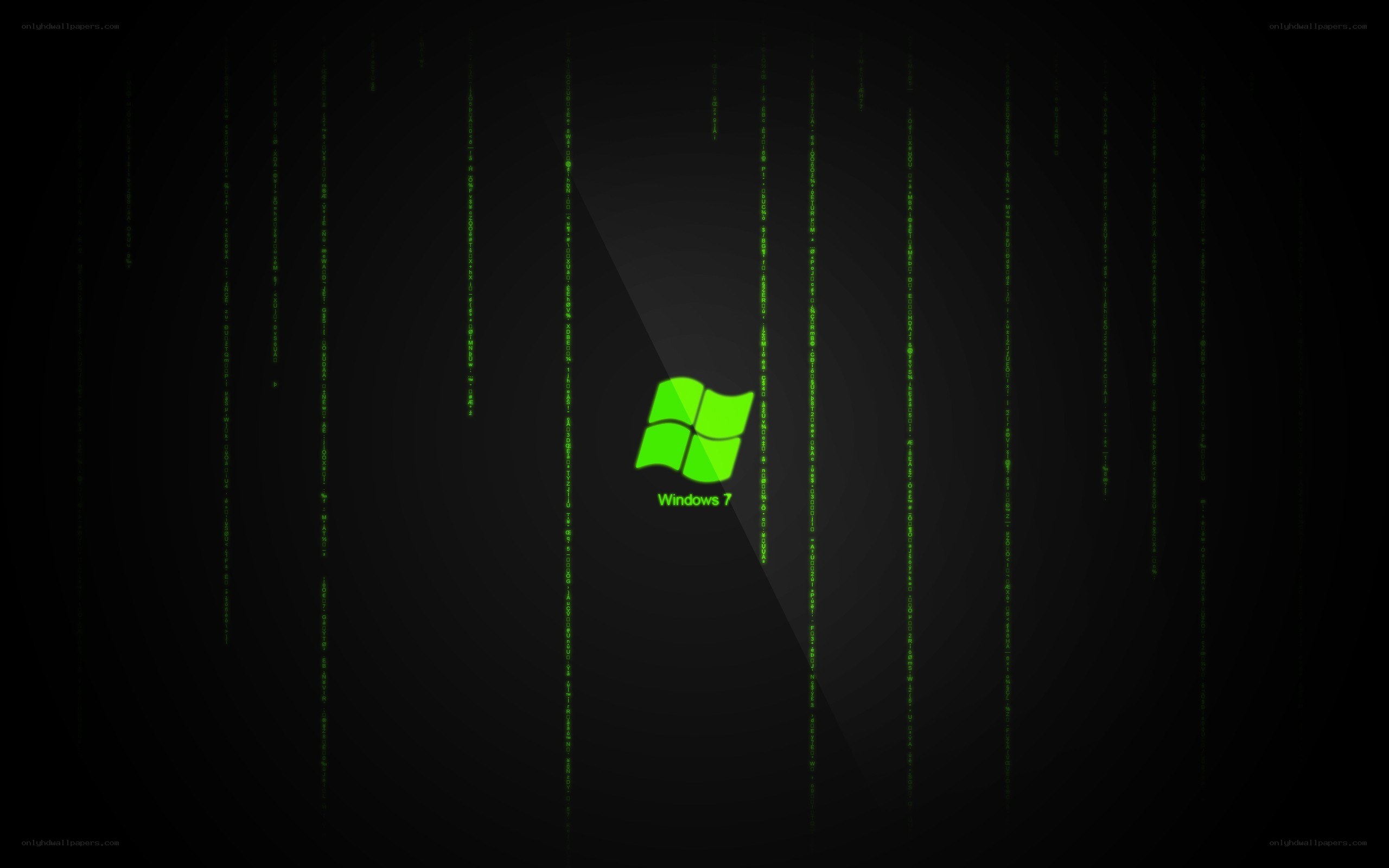 Windows 7 Matrix wallpaper