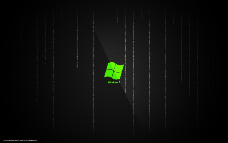 Windows 7 Matrix wallpaper