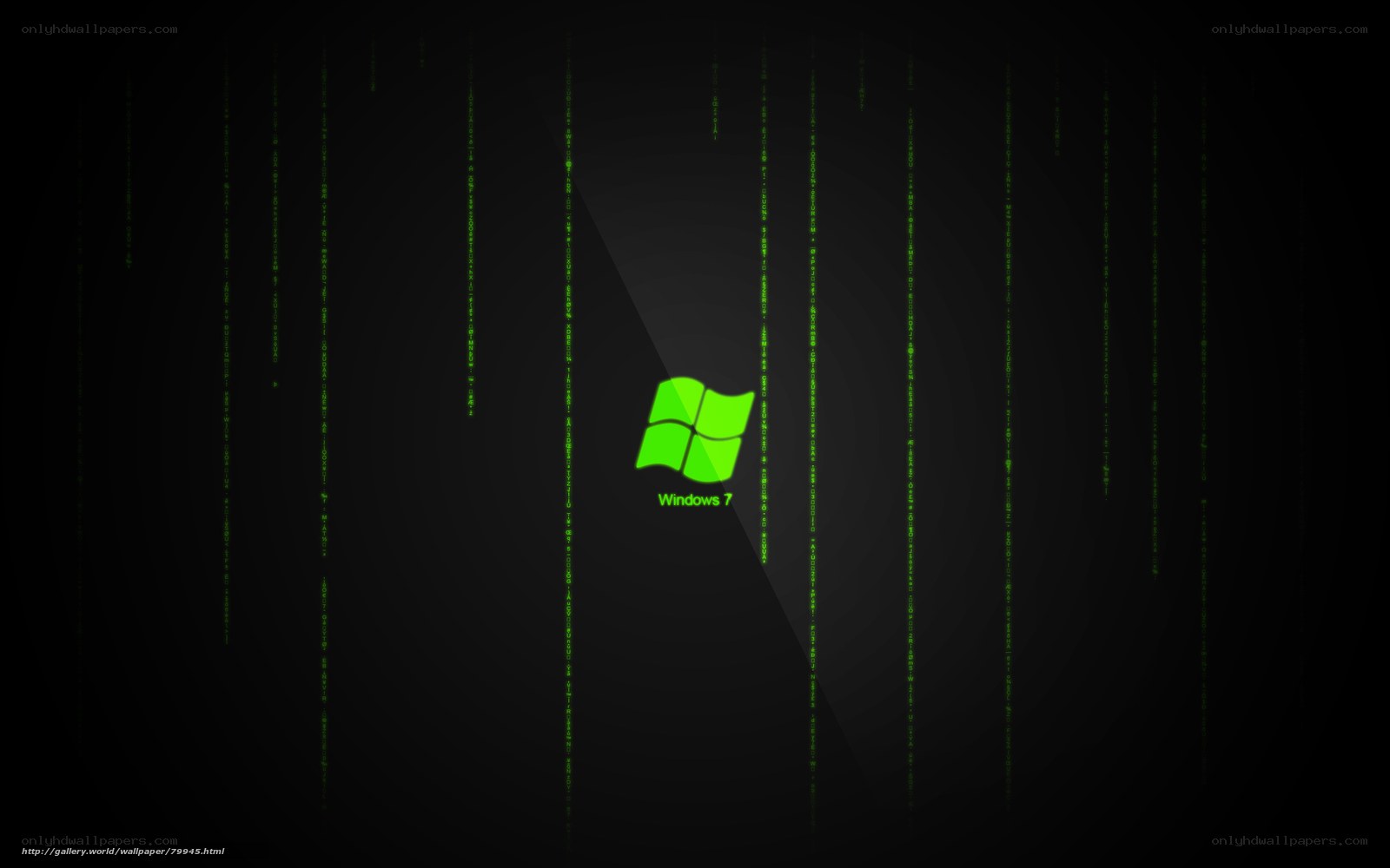 Windows 7 Matrix wallpaper