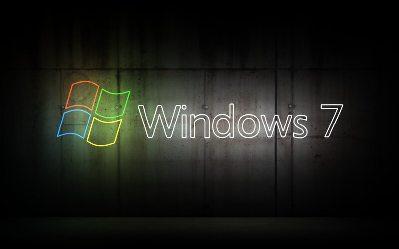 Windows 7 neon logo