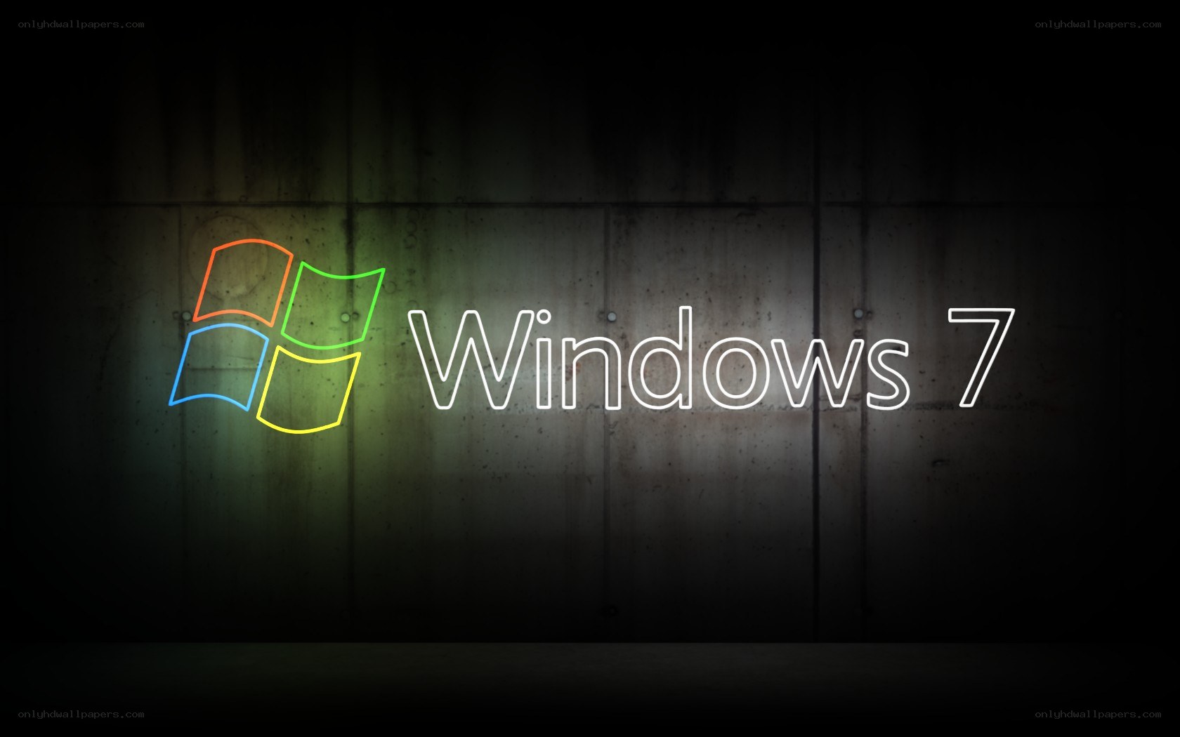 Windows 7 neon logo