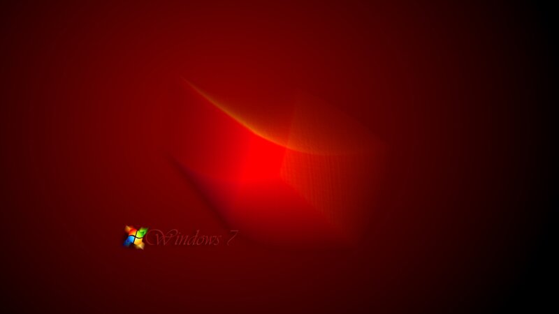 Windows 7 red abstract wallpaper