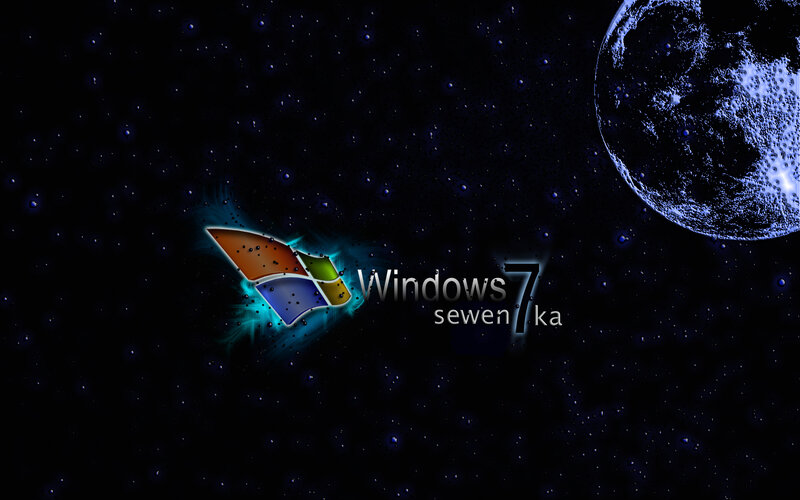 Windows 7 space wallpaper