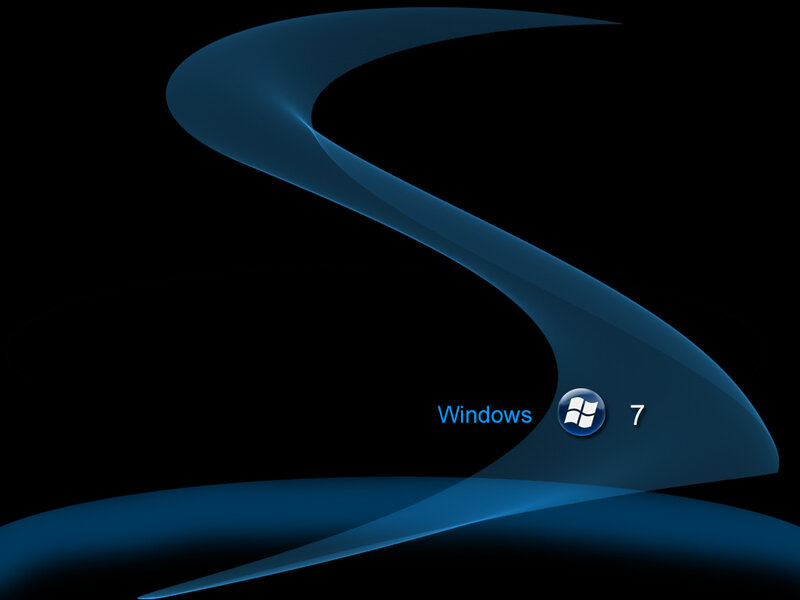 Windows 7 Startup Screen — Black