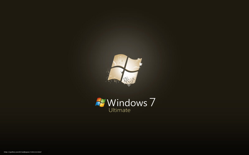 Windows 7 Ultimate Logo — Black, Minimalist, Digital Art