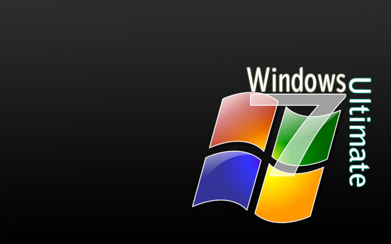 Windows 7 Ultimate Logo — Black, Neutral