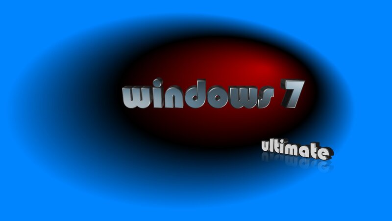Windows 7 Ultimate Logo — Blue, Dramatic