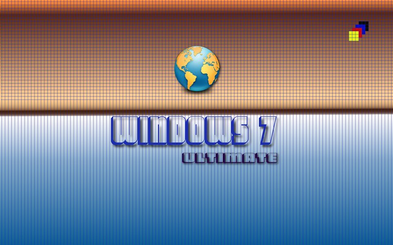 Windows 7 Ultimate Logo — Blue, Neutral