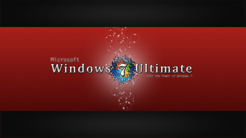 Windows 7 Ultimate Logo — Red, Dramatic