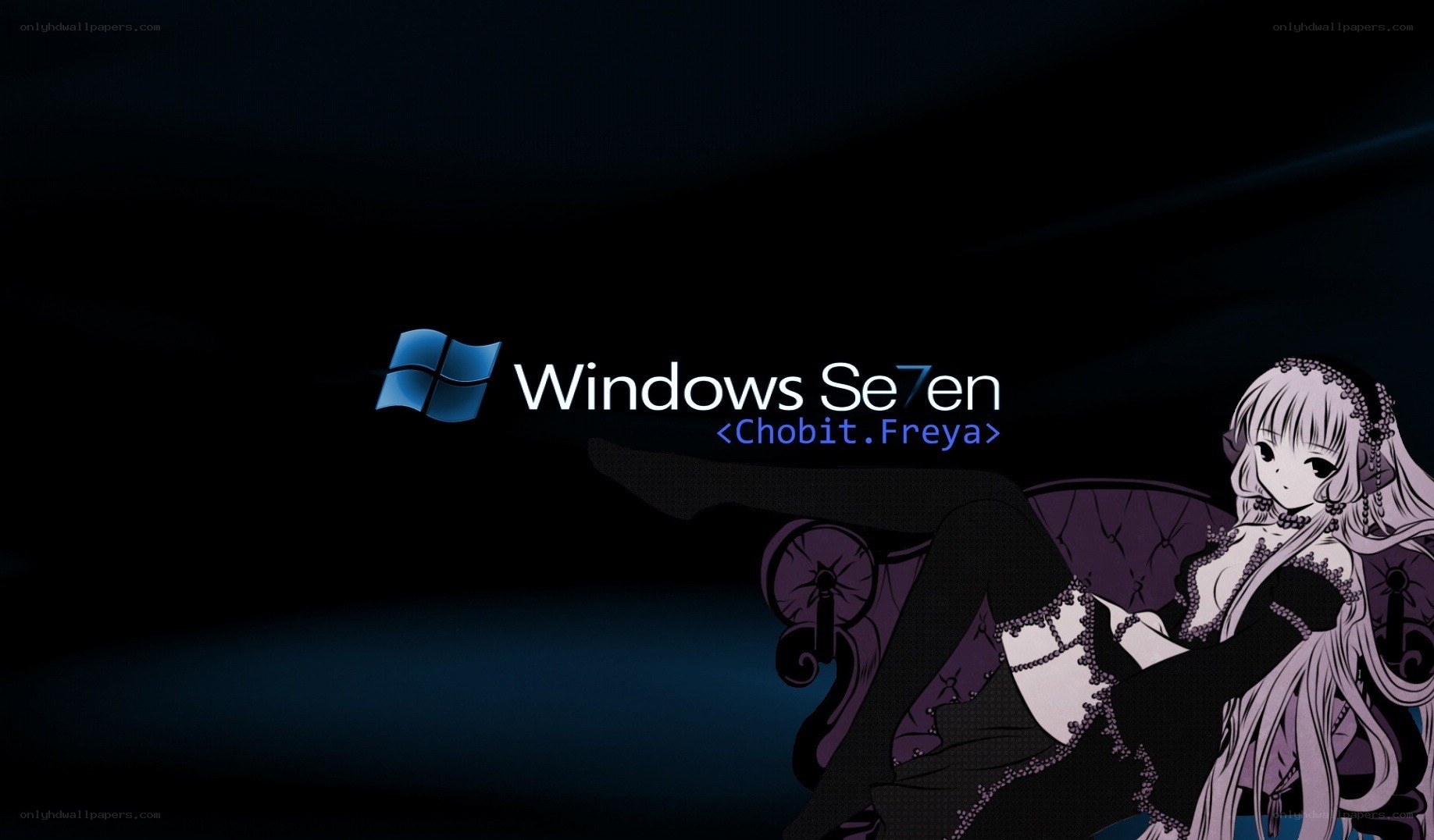 Windows 7 with anime character