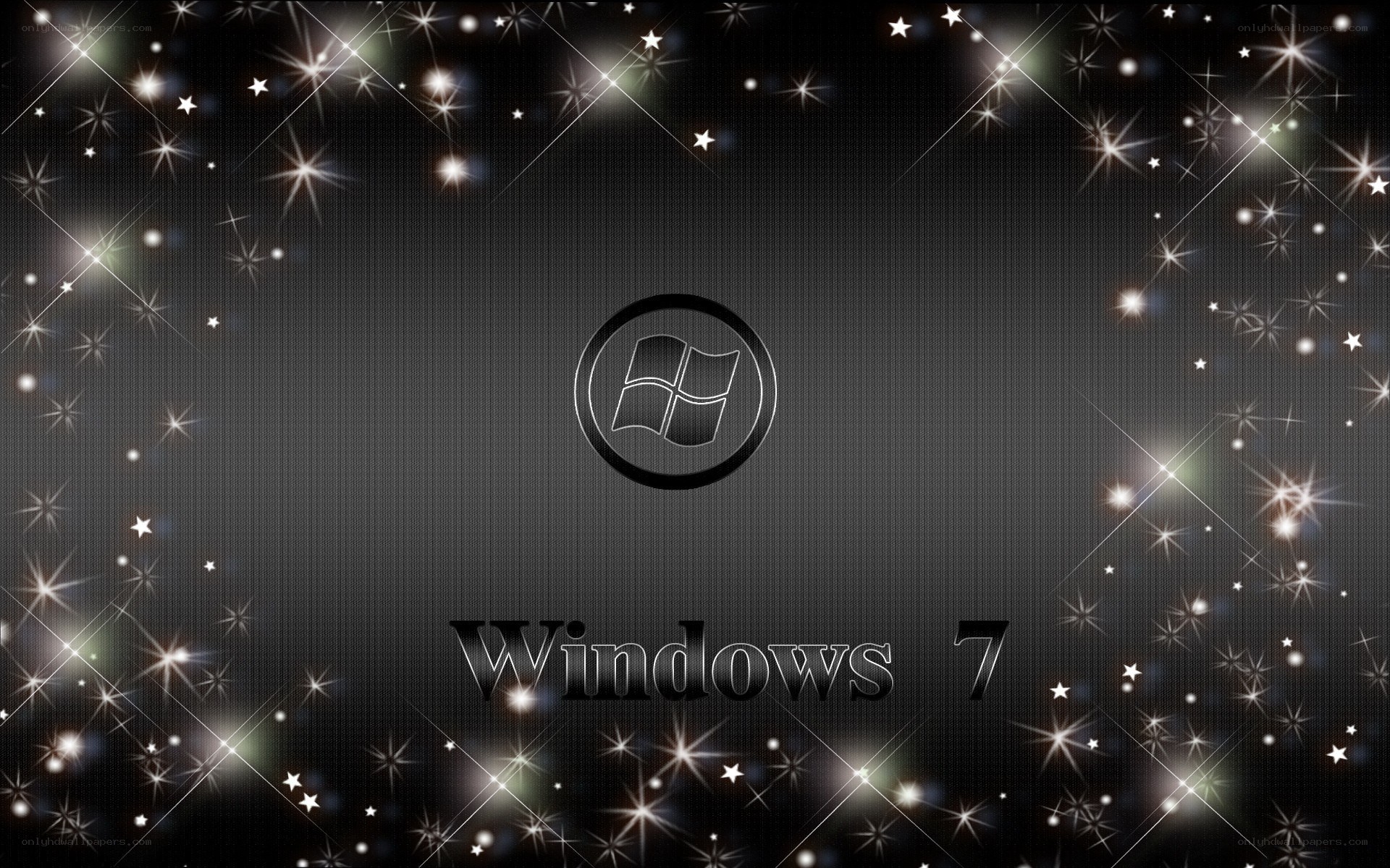 Windows 7 with starry background