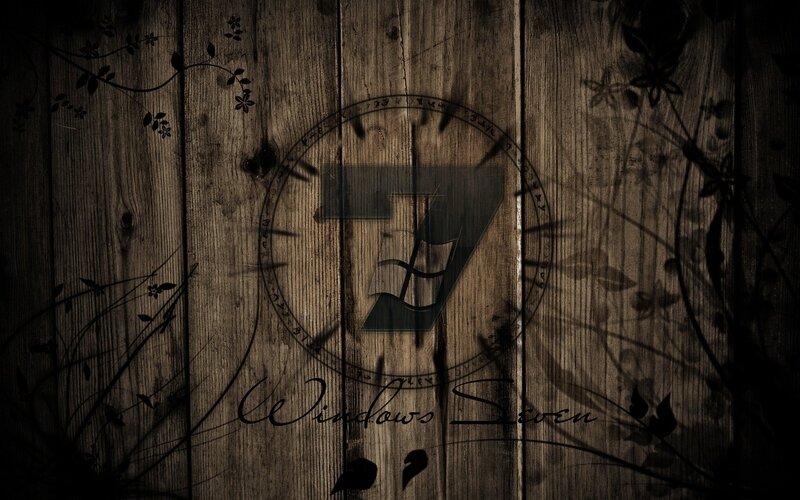 Windows 7 wooden wallpaper