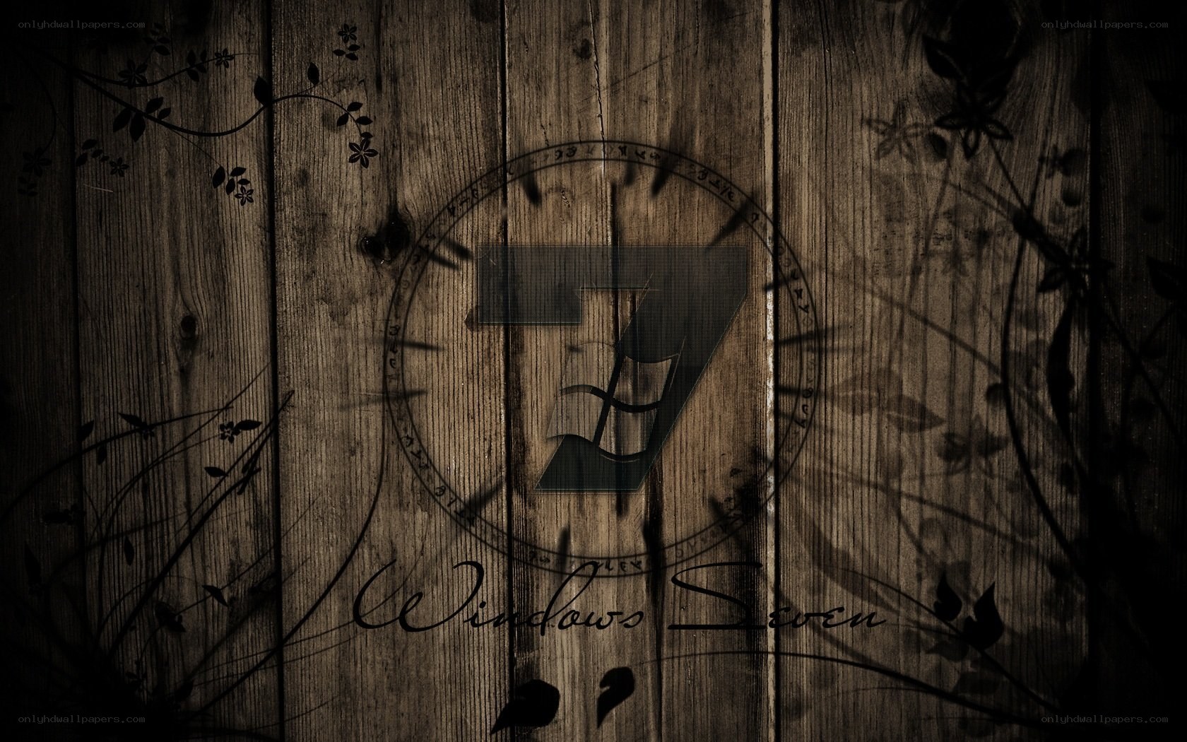 Windows 7 wooden wallpaper