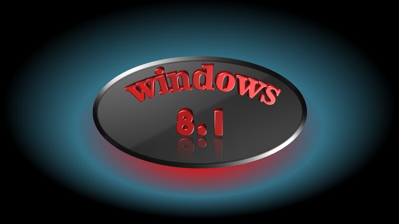 Windows 8.1 Logo — Black, Dramatic, 3d Render