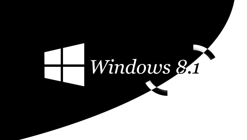 Windows 8.1 Logo — Black, Minimalist, Vector Art